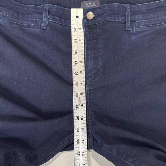 NYDJ Jeans Womens 14 Teresa Wide Leg Trouser Lift Tuck Stretch Dark Wash Denim - Picture 9 of 12